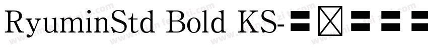 RyuminStd Bold KS字体转换